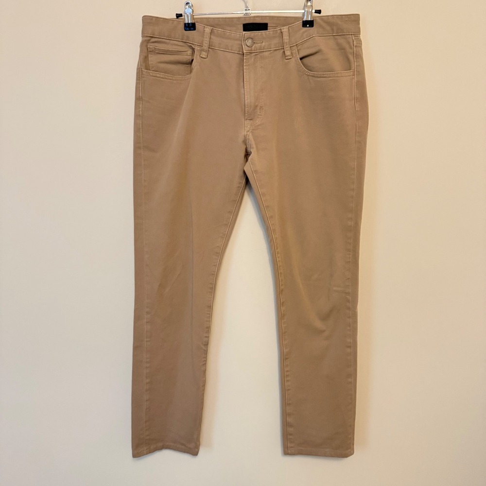 Uniqlo Jeans Mens 34x34 Slim Fit Khaki Tan Stretch Cotton Chino Pants 321-172733